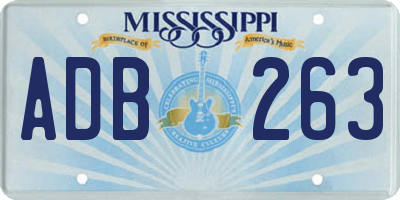 MS license plate ADB263