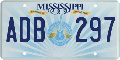 MS license plate ADB297