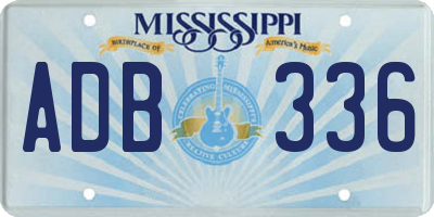 MS license plate ADB336