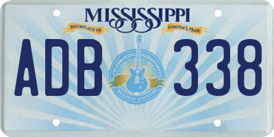 MS license plate ADB338