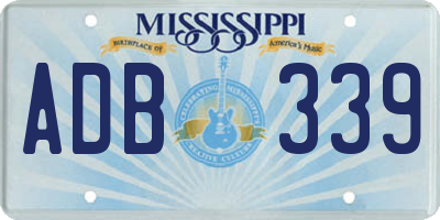 MS license plate ADB339