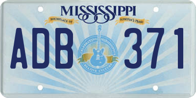 MS license plate ADB371