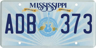 MS license plate ADB373