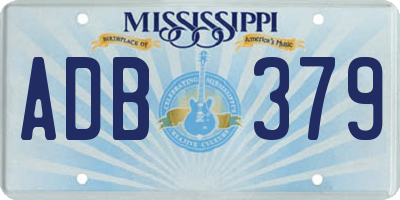 MS license plate ADB379