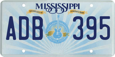 MS license plate ADB395