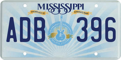 MS license plate ADB396