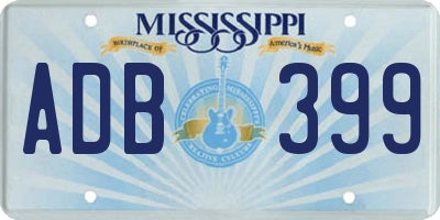 MS license plate ADB399