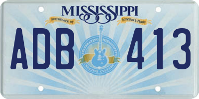 MS license plate ADB413