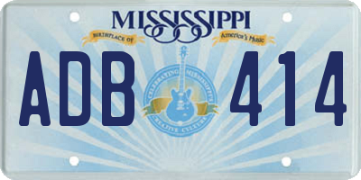 MS license plate ADB414