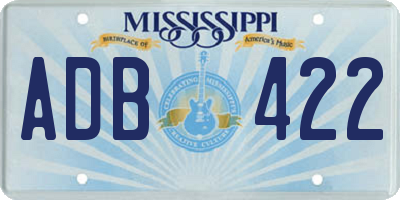 MS license plate ADB422