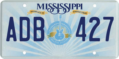 MS license plate ADB427