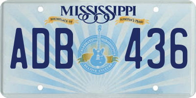 MS license plate ADB436