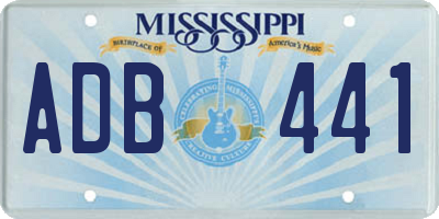 MS license plate ADB441