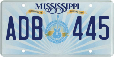 MS license plate ADB445