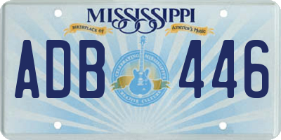 MS license plate ADB446