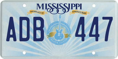 MS license plate ADB447