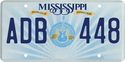 MS license plate ADB448