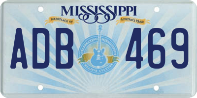 MS license plate ADB469