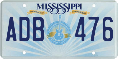 MS license plate ADB476