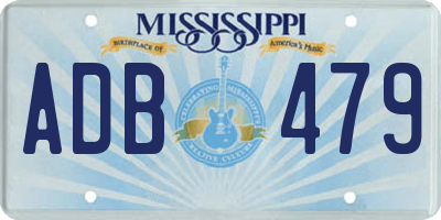 MS license plate ADB479