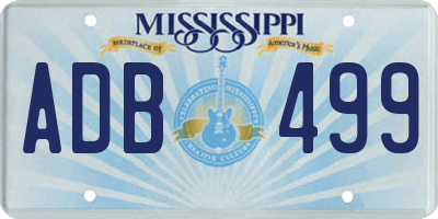 MS license plate ADB499