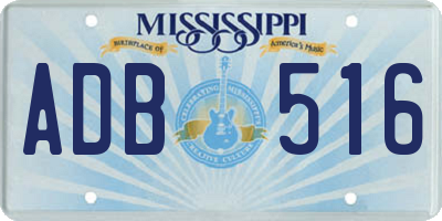 MS license plate ADB516