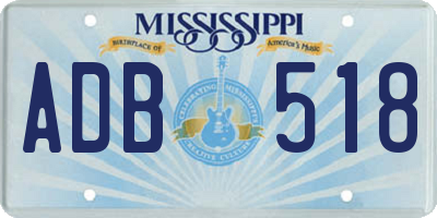 MS license plate ADB518