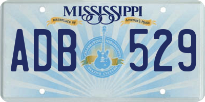 MS license plate ADB529