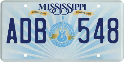 MS license plate ADB548
