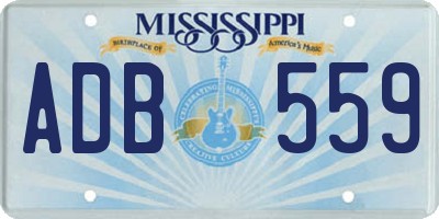 MS license plate ADB559