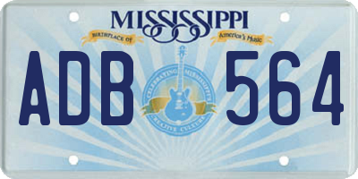 MS license plate ADB564