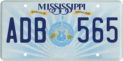 MS license plate ADB565