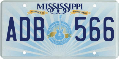 MS license plate ADB566