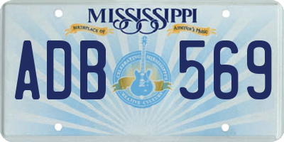 MS license plate ADB569