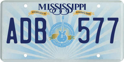 MS license plate ADB577