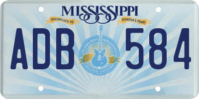 MS license plate ADB584