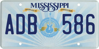 MS license plate ADB586