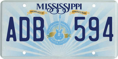 MS license plate ADB594