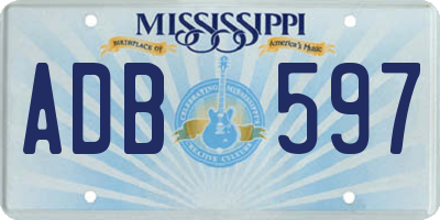 MS license plate ADB597