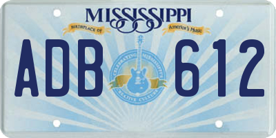 MS license plate ADB612
