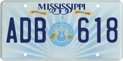 MS license plate ADB618