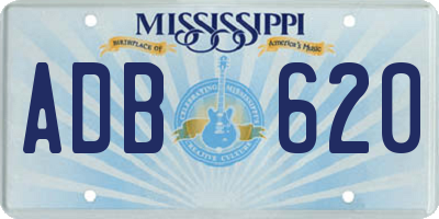 MS license plate ADB620