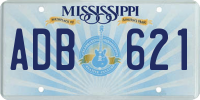 MS license plate ADB621