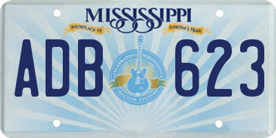 MS license plate ADB623