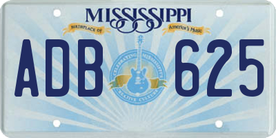 MS license plate ADB625