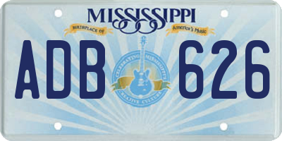 MS license plate ADB626