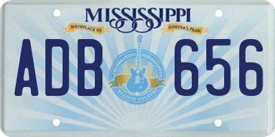 MS license plate ADB656