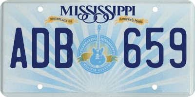 MS license plate ADB659