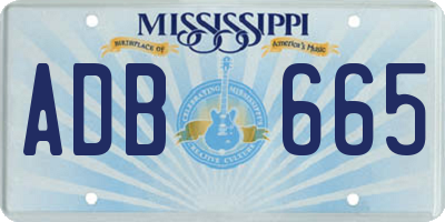 MS license plate ADB665