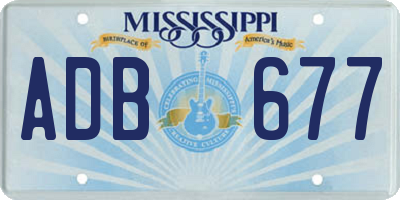 MS license plate ADB677